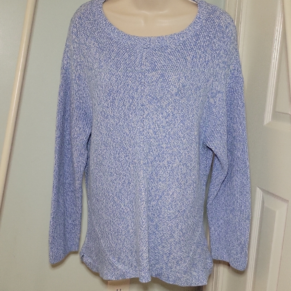 Talbots Periwinkle Blue Pima Cotton Sweater Size XL